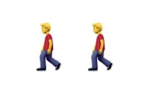 emoji postural catastrophy, walking
