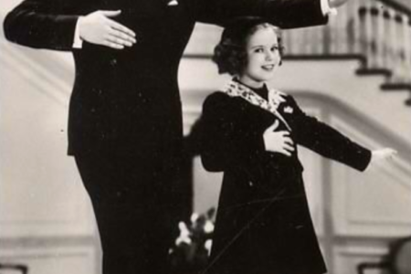 Shirley temple and George Murphy in Little Miss Broadway